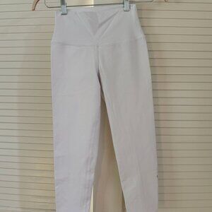 ALO White Back Seam Leggings Size S